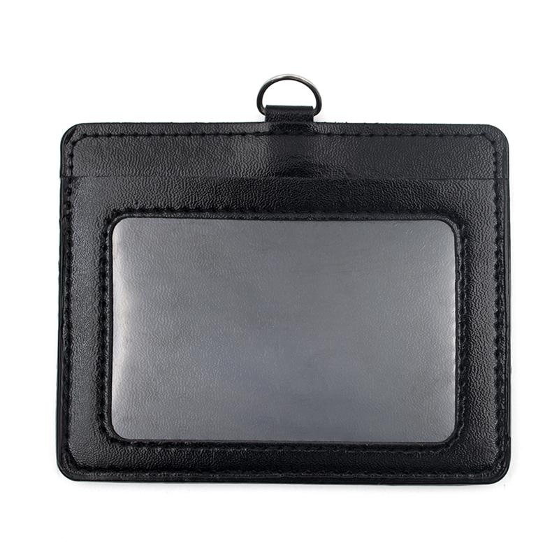 CH03H-Premium PU Leather ID Card Holder_Horizontal_Black-a